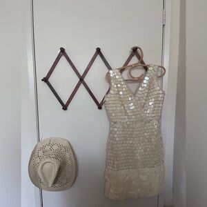 BCBGMaxAzria Stucco Ivory Satin Dress